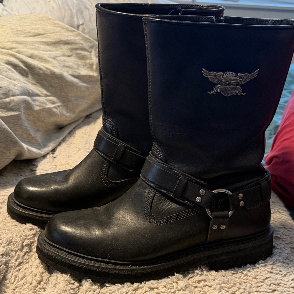 Harley-Davidson Black Leather Riding Boots